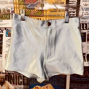 Baby blue American Apparel spandex shorts